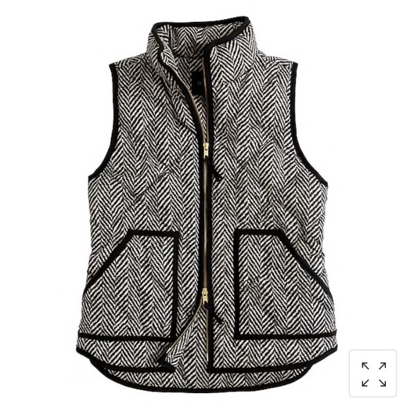 J. Crew Jackets & Blazers - J Crew Quilted Puffer Excursion Vest - Herringbone